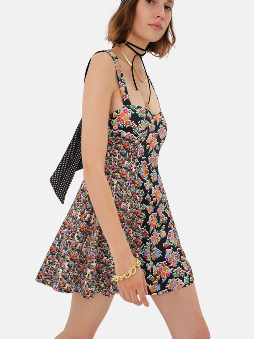 For Love and Lemons Brookes Floral Mini Dress